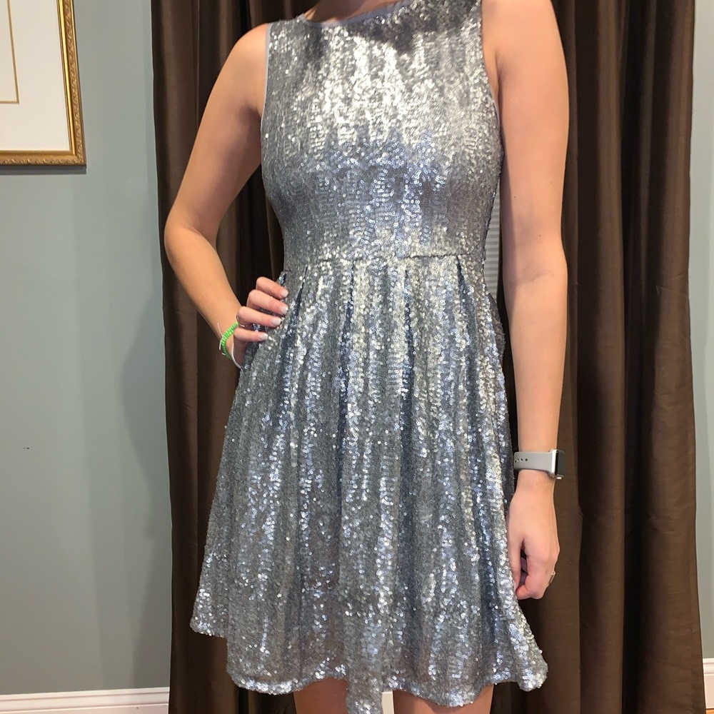 Silver sequence dress